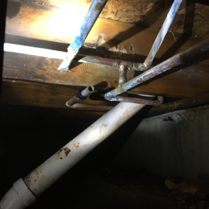 Location of Water Leak in Crawlspace