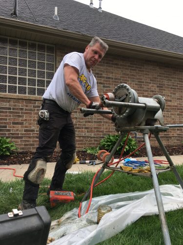 threading gas pipe for new pool heater